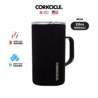 CORKCICLE  แก้วสแตนเลสสูญญากาศ 3 ชั้น กักเก็บความเย็นได้นานถึง 9 ชั่วโมง เก็บความร้อนได้ 3 ชั่วโมง 650ML (22OZ) รุ่น MUG MATTE BLACK