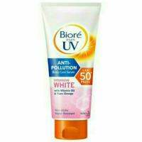 Biore UV Anti-Pollution Body Care Serum SPF50+ PA+++ ขนาด150 กรัม สีชมพู