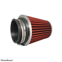 กรองอากาศรถยนต์  High Flow Cold Air Intake Filter Universal 76mm SILVER COMPACT ปาก 3 นิ้ว อุปกรณ์แต่งรถ