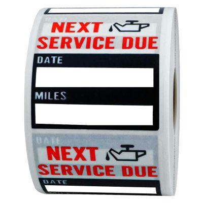 【LZ】☽✽  Adesivos manutenção mudança de óleo 5x5cm manual adesivos lembretes  aviso de serviço em linha  adesivos de janela de carro