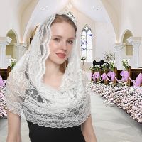 【CC】☒✇✎  2023 NEW Scarf Round Bandana Church Shawl with Fringes Embroidered Floral Scarves Muslim Wedding Shawls