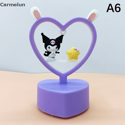 Carmelun 3D การ์ตูนสร้างสรรค์ DIY Kawaii สุนัข Cinnamoroll My Melody Kuromi Sanrio โคมไฟตั้งโต๊ะขนาดเล็กกำมะหยี่ของขวัญของเล่นสำหรับเด็กผู้หญิง