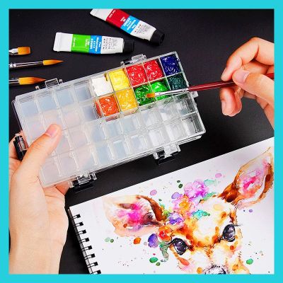 Multifunctional Watercolor Moisturizing Palette Portable Leakproof Seal Color Box Oil Drawing Paint Keeper for Artists Supplies