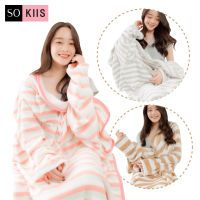 soKIIS Mollis blanket ผ้าห่มมีแขน Super soft blanket Mollis Blanket (แบบลายทาง)