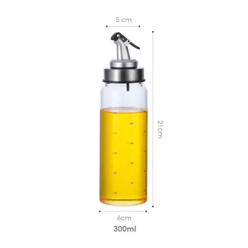 1pc Round Press-type Oil Bottle With Non-drip Spout For Seasoning