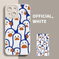 Oil Painting Cartoon Duck Case For iPhone 13 12 11 Pro Max Mini X XS XR 7 8 Plus Liquid Silicone Full Screen Duck iPhone Case Drawing Painting Supplie