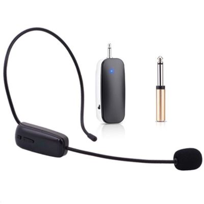 New 2 in 1 Handheld UHF Wireless Microphone Professional Head-Wear Mic Volume Amplifier for Speech Teaching