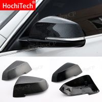 For BMW 5 6 7 Series Black mirror cover F10 F11 F18 F07 F12 F13 F06 F01 F02 F03 F04 LCL Carbon fiber pattern mirror cover