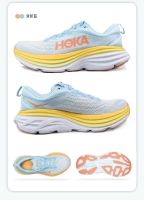 HOKA One One Bondi 8ผู้หญิงถนนรองเท้าวิ่งตาข่ายระบายอากาศการดูดซึม Shock กีฬารองเท้าผ้าใบ