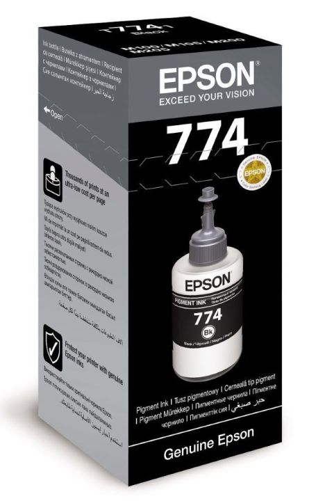 epson-ink-refill-t774-หมึกเติมสีดำของแท้เอปสัน-t774-ใช้สำหรับเครื่องพิมพ์อิงค์แทงค์รุ่น-m100-m105-m200-m-205-l655-l605-l1455