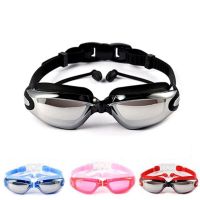 Outdoor Waterproof Anti-fog Swimming Glasses Men Women Large Frame with Silicone Earplugs Swimming Goggles Water Sports Eyewear