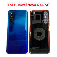 ที่อยู่อาศัยเดิมสำหรับหัวเว่ย Nova 6 4กรัม5กรัมปกหลังกระจกประตูด้านหลังกรณีที่มีเลนส์กล้องแทนที่