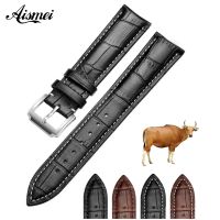 （A New Well Sell ） 12mm 14mm 16mm 18mm 19mm 20mm 21mm 22mm Full-grain Cow Genuine Leather WatchBand Strap for Breitling Bracelt Omega Belt