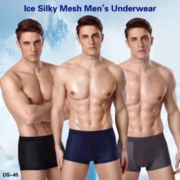 Men's fashion boxer underwear mesh breathable polyester fiber solf TOOT