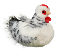 Douglas SALTY BLK &amp; WHT HEN ตุ๊กตาแม่ไก่ สีขาว-ดำ ซอลตี้