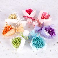 【cw】 Dried Flowers Small Bouquet of Gypsophila Ins Valentine  39;s Day with Event