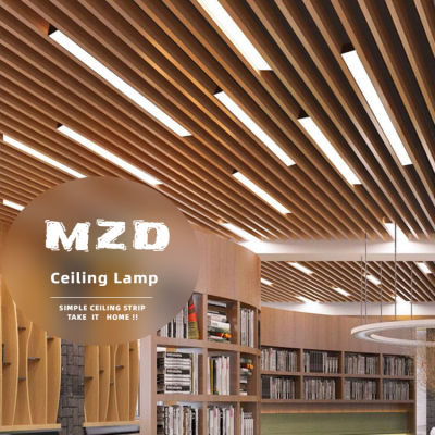 Mzd【โคมไฟสีขาว/ไฟสีขาวกลางปรับแต่งได้】ไฟติดเพดานแบบเรียบง่ายและสร้างบรรยากาศไฟส่องซูเปอร์มาร์เก็ตยิมโคมระย้าห้องบิลเลียดที่ห้อยไฟไฟสำนักงานโคมไฟระย้ายาวแบบ LED