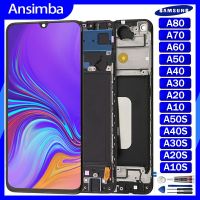 Ansimba Incell ชุด A30 A20 A40 Samsung Galaxy A10,A50 A60 A70 A10s A20s A30s LCD TFT A50s แสดงหน้าจอสัมผัส Incell พร้อมชุดประกอบเฟรมพร้อมเครื่องมือซ่อมและกาวฟรี