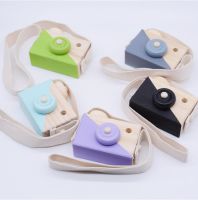 ❂▥♝ Cute Wooden Toy Camera Baby Kids Hanging Camera Photography Prop Decoration Children Educational Toy Birthday Christmas Gifts