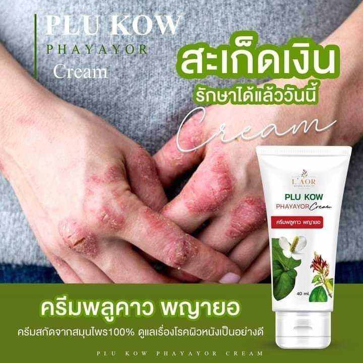 ครีมพลูคาว-พญายอ-พยายอ-plu-kow-phayayor-cream-สมุนไพรแท้-กลาก-เกลื้อน-สะเก็ดเงิน-ซื้อ1แถม-1