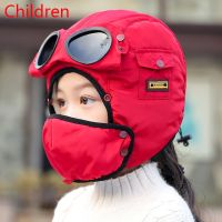 New original design fashion warm cap winter men winter hats for women kids waterproof hood hat with glasses cool balaclava