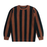 Kids Sweaters Children Striped Knitted Pullover Tops Girls Long Jumper Dress Boy Winter Sweaters Teenagers Knitwear