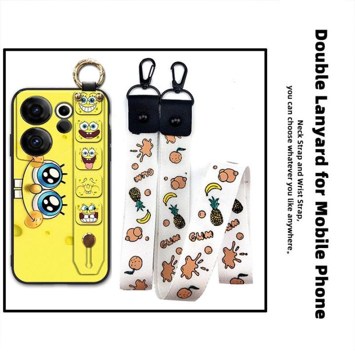 shockproof-waterproof-phone-case-for-tecno-camon20-premier-ck9n-phone-holder-lanyard-cartoon-wrist-strap-back-cover