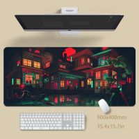 ❆ Cyber City Locking Edge Mouse Mats Large Natural Rubber Mouse Pad Waterproof Mousepads Gamer Mousepad Desk Pads Keyboard Mat