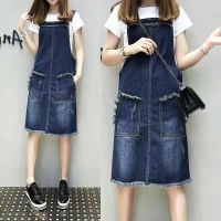 ☸❦✤ Plus Size Oversized 105KG Womens Denim Dress Jumpsuit Jean Dress