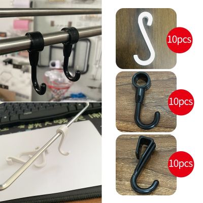 【CC】 10PCS Plastic Hooks S-Shaped Fangers Clothing Baskets Hanger Clothespin Holder