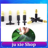 JuXie store Gardening Water Cooling Misting Brass Nozzle Spray Sprinkler Copper Head 4/7mm Water Hose Connector Lawn Watering System