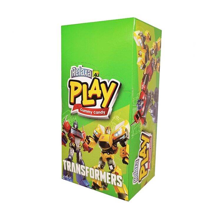 Relaxa Play Transformers Gummy Candy Kemasan Box Isi 12 Sachet