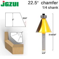 1Pc 1/4 "Shank 22.5องศา Chamfer Bevel Edging Router Bit เครื่องตัดไม้ Woodworking Bits