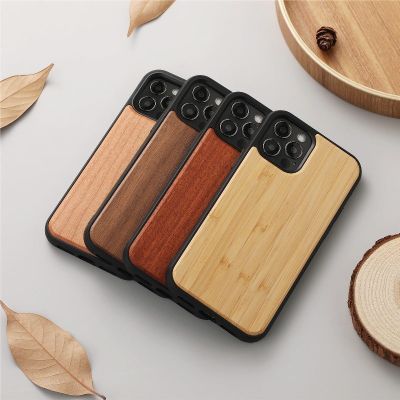 Color Wood iPhone 14 13 12 XR X Xs 6 7 8 Protection Back Cover