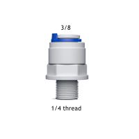 50ชิ้น/ล็อต1/4 "เกลียวตัวผู้-3/8" ฟิตติ้งน้ำ RO ตรง9.5Mm Coupling ท่อ POM ข้อต่อท่อส่วนกรองน้ำ