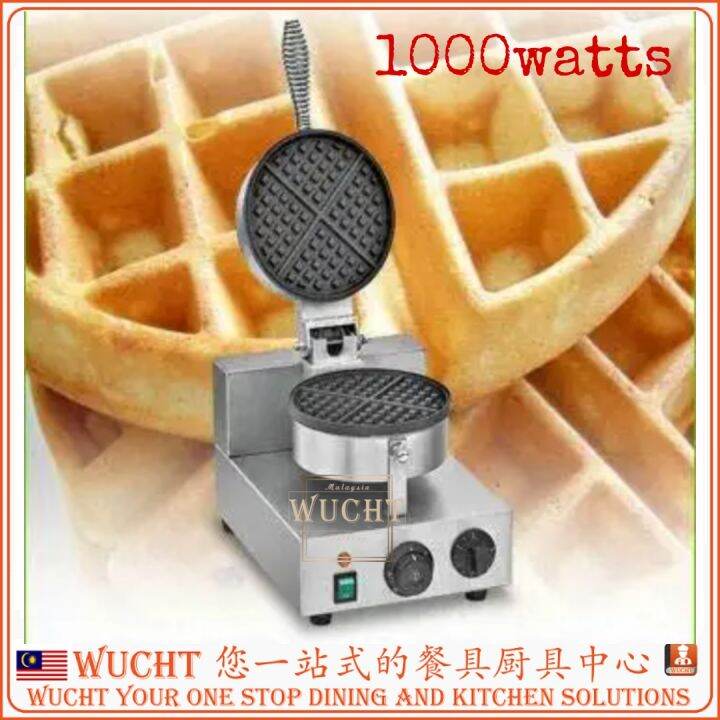 【WUCHT】Single Commercial Waffle Maker Machine with 4 Slot Design for