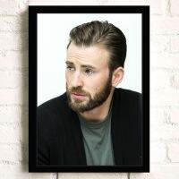 Chris Evans ดารานักแสดงชาวอเมริกันที่มีชื่อเสียงรูปภาพสำหรับห้องโซฟาห้องนั่งเล่นที่มีคุณภาพการตกแต่งบ้านศิลปะบนผนัง0809 69F