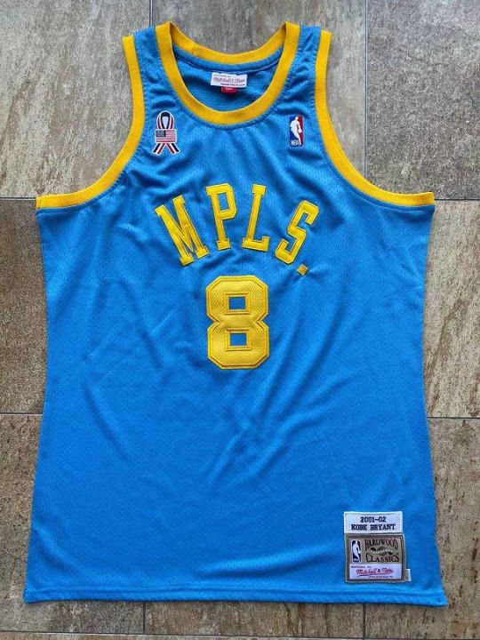 Kobe Bryant Mpls Lakers blue MItchell and Ness Jersey