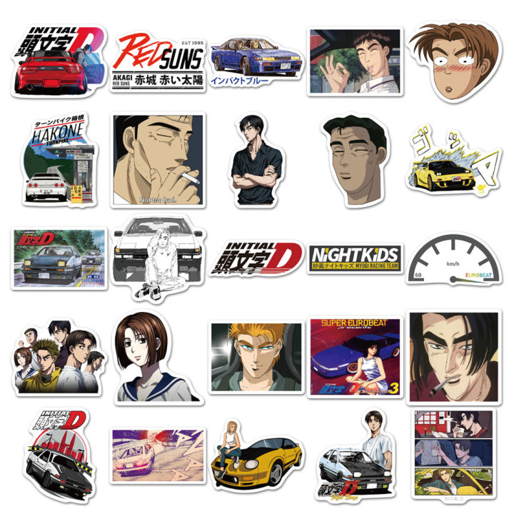 สติกเกอร์ลายอนิเมะ-initial-d-ติดกระเป๋าเดินทาง-โน๊ตบุ๊ค-อื่นๆ-คละลาย-004