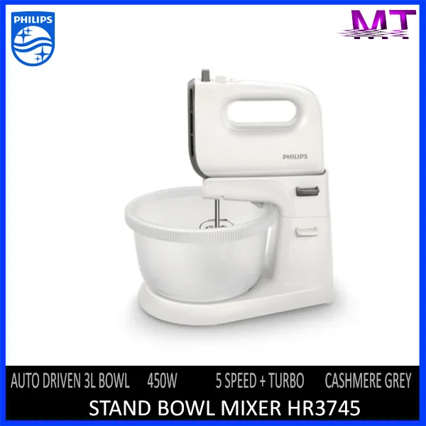 Philips Stand Bowl Mixer Viva Collection HR3745/00 (450W, for baking