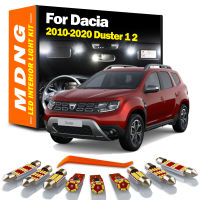 MDNG Canbus Car Lamps LED Interior Map Trunk Dome Light License Plate Lamp Kit For 2010-2020 Dacia Duster 1 2 Auto Accessories