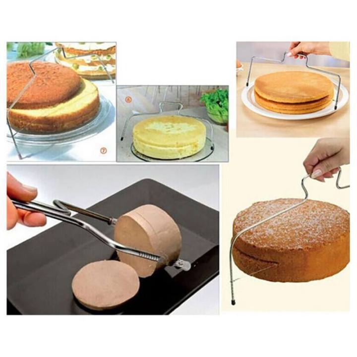 เครื่องมืออบสำหรับเค้กสแตนเลสปรับ2-wire-dual-layers-เครื่องตัดเค้กเครื่องตัดเค้กตกแต่งเครื่องมืออุปกรณ์ครัว