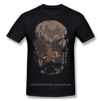 【แฟชั่นแขนสั้นผ้าฝ้าย】 Men Bloodborne Dark Souls Horrible Games Black T-Shirt Blood Encounter Pure Cotton Tees Harajuku Daily life