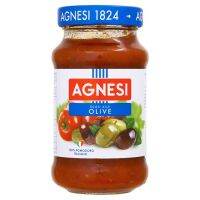 อย่างฟิน? Agnesi Sauce Tomato + Olive 400g แอคเนซีซอสสปาเก็ตตี้มะกอก 400 กรัม?