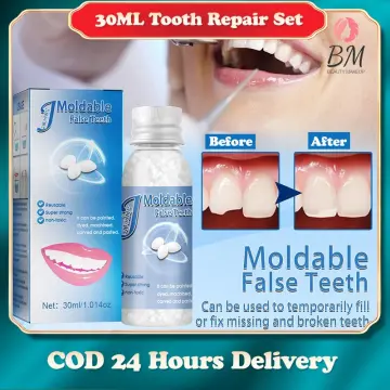 Shop Clearance! Tooth Repair Kit-Moldable False Teeth for Snap On Instant  and Confident Smile 50g/100g 