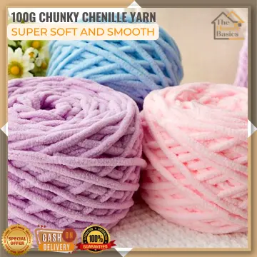 Yarn100g Chunky Chenille , fluffy yarn crochet Thick Yarn Ball DIY Scarf  Sweater Towel Hand Knitting Crochet Craft Big Yarn