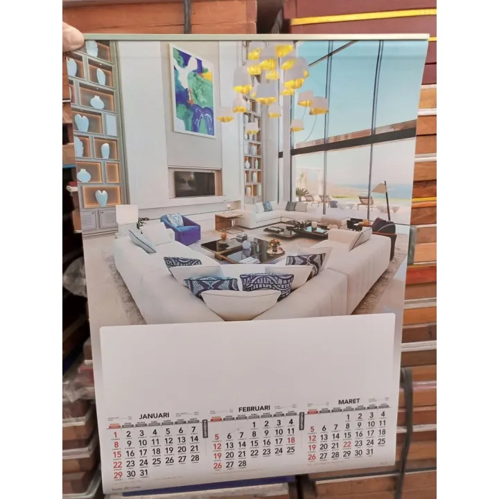 Kalender Dinding Wall Kalender Triwulan Tahun 2023 Motif Interior Ruang Tamu Nv Lazada Indonesia 