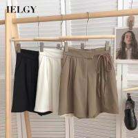 IELGY กางเกงห้าจุดของผู้หญิง Culottes ชีฟองหลวมและบาง