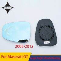 เลนส์กระจกมองข้างรถยนต์สำหรับ Maserati GT 2003-2012สีฟ้า HD แก้วใหญ่ให้ความร้อนมุมมองและไฟชุดสัญญาณไฟ LED