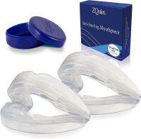 ZQuiet, Anti-Snoring Mouthpiece, Starter Pack with 2 Sizes, Living Hinge &amp; Open Front Design for Comfort &amp; Easy Breathing, Clear 2 Count (Pack of 1) Clear